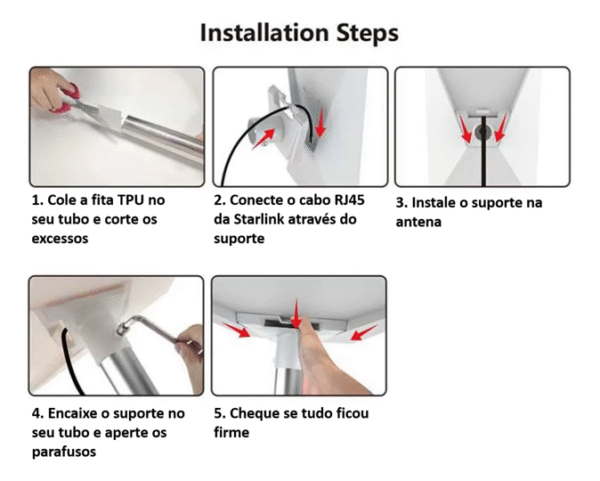 Adaptador Para Tubo Antena Starlink G3 - Imagem 2
