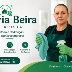 Diarista em Curitiba — Faxina e Organização com Auria Prestes Beira
