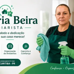 Diarista em Curitiba — Faxina e Organização com Auria Prestes Beira